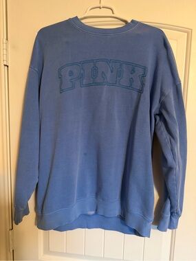 PINK Victoria's Secret Women’s Crewneck Sweatshirt in Sky Blue